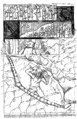 Pencil Sketch of comic page